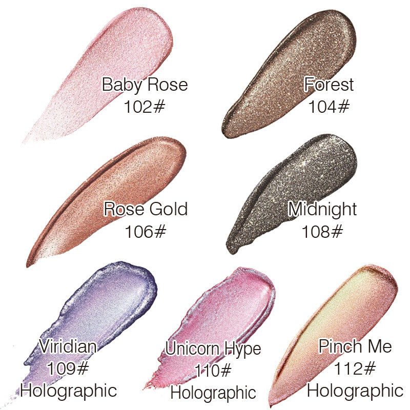 12 colors PHOERA's Glitter & Glow Liquid Eyeshadow 