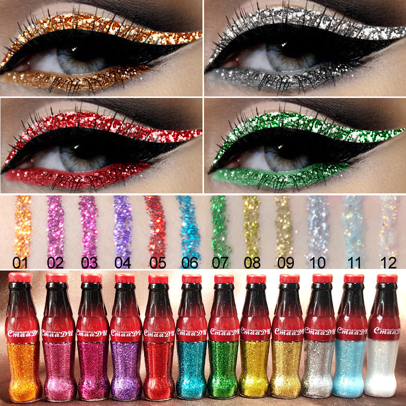 Color Eyeliner Glitter Pencil Women Party Makeup Cosmetics Beauty