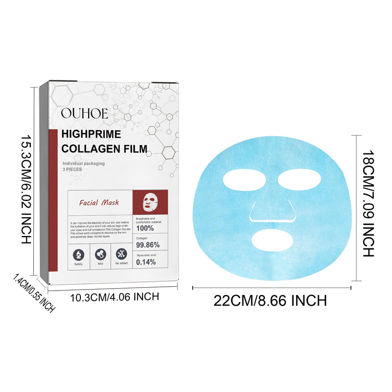 OUHOE Highprime Collagen Film 3 PCS Facial Mask