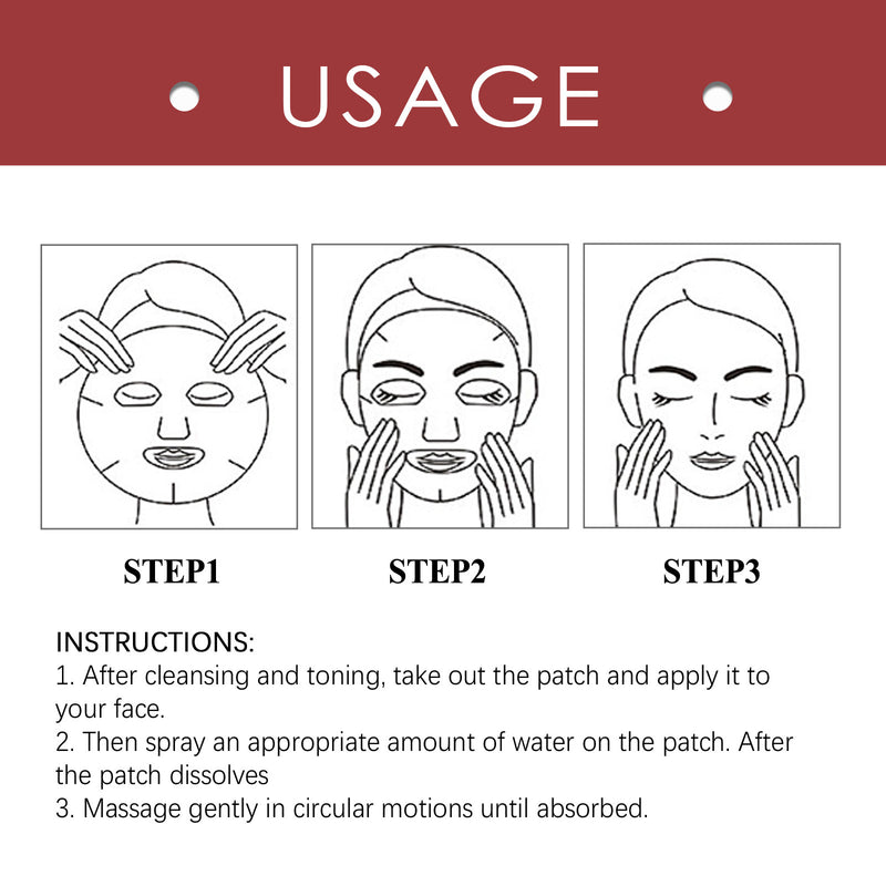 OUHOE Highprime Collagen Film 3 PCS Facial Mask