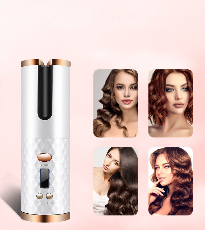 Rechargeable Automatic Hair Curler with LCD Display 