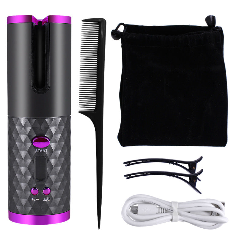 Rechargeable Automatic Hair Curler with LCD Display 