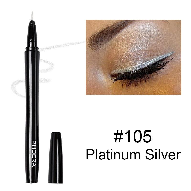 Liquid eyeliner platinum silver 