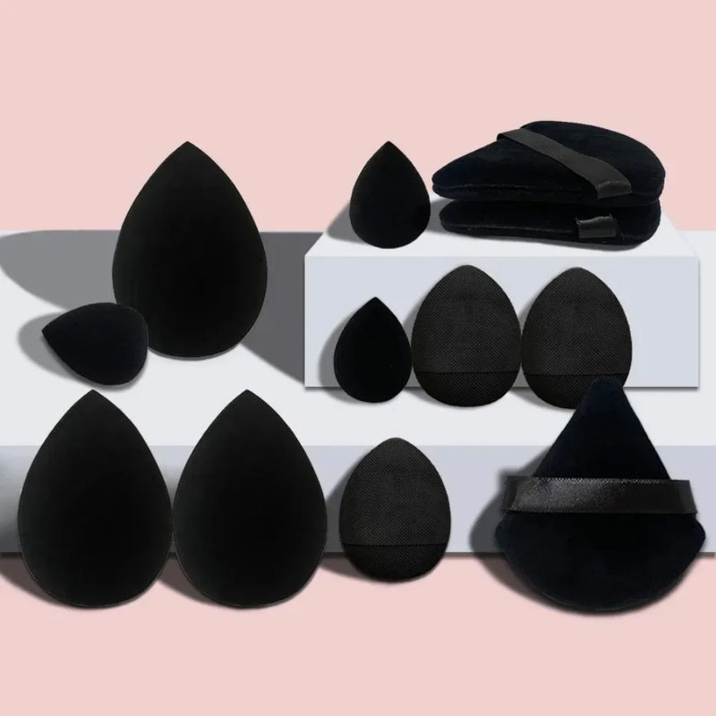 12pcs Small, Medium And Large Combination Set Makeup Puff Essential For Beginners Makeup Sponge Blender Beauty Egg Beauty Tools