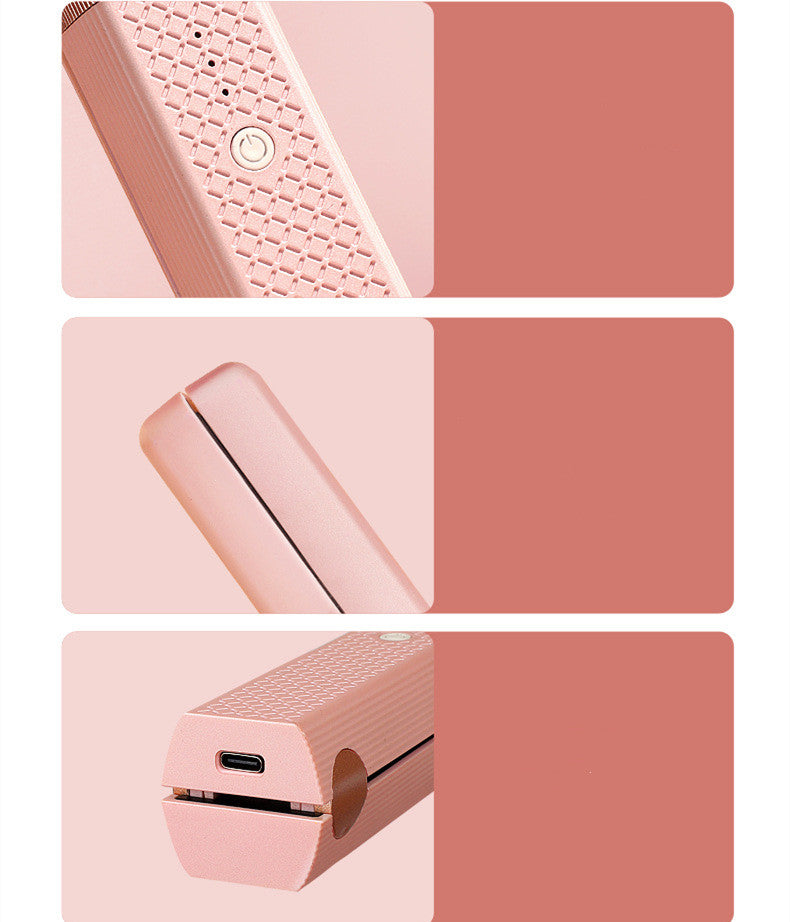 three different views of a pink nintendo wii game controller