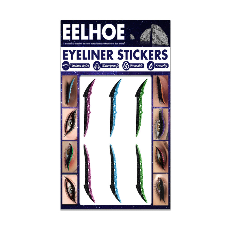 Colored Diamonds Eyelid Line Sticker Waterproof Self-adhesive